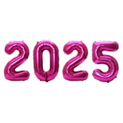 Gold Happy New Year 2025 Balloons, 32 in 2025 Colorful Number Balloons, 2025 New Years Decorations, Large Foil Happy New Year Balloons, for New Years Eve Party Supplies Q6Q8